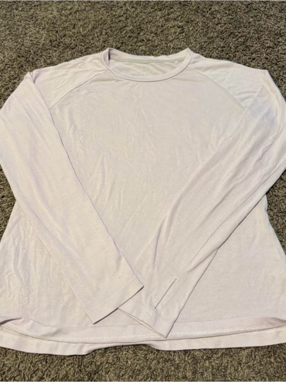 Free Fly Lightweight Long Sleeve Crewneck Top - Pale Lavender